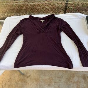 DARK PURPLE OFF THE SHOULDER TOP